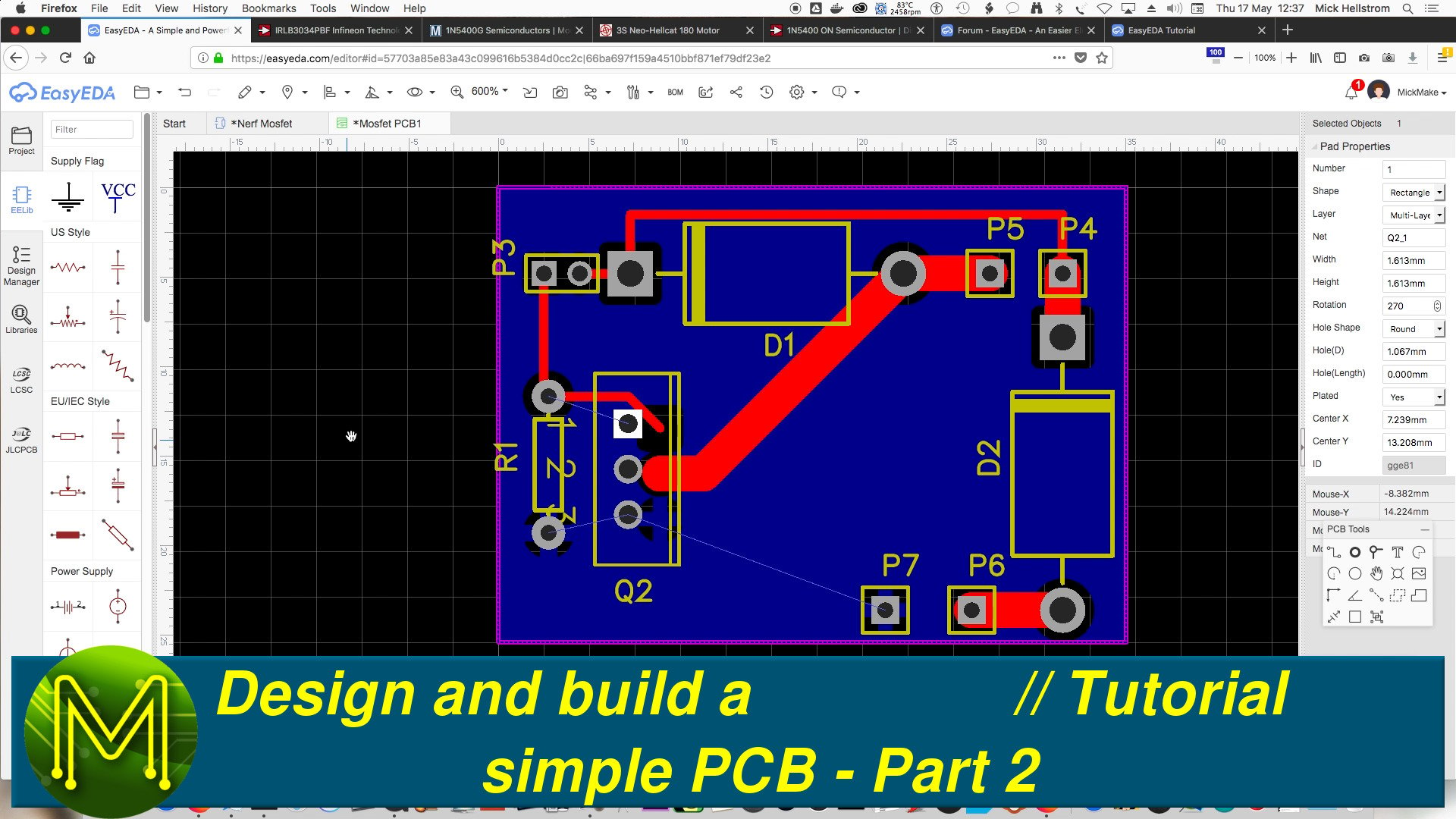 Teaching a mate how to design and build a simple PCB - Episode 02