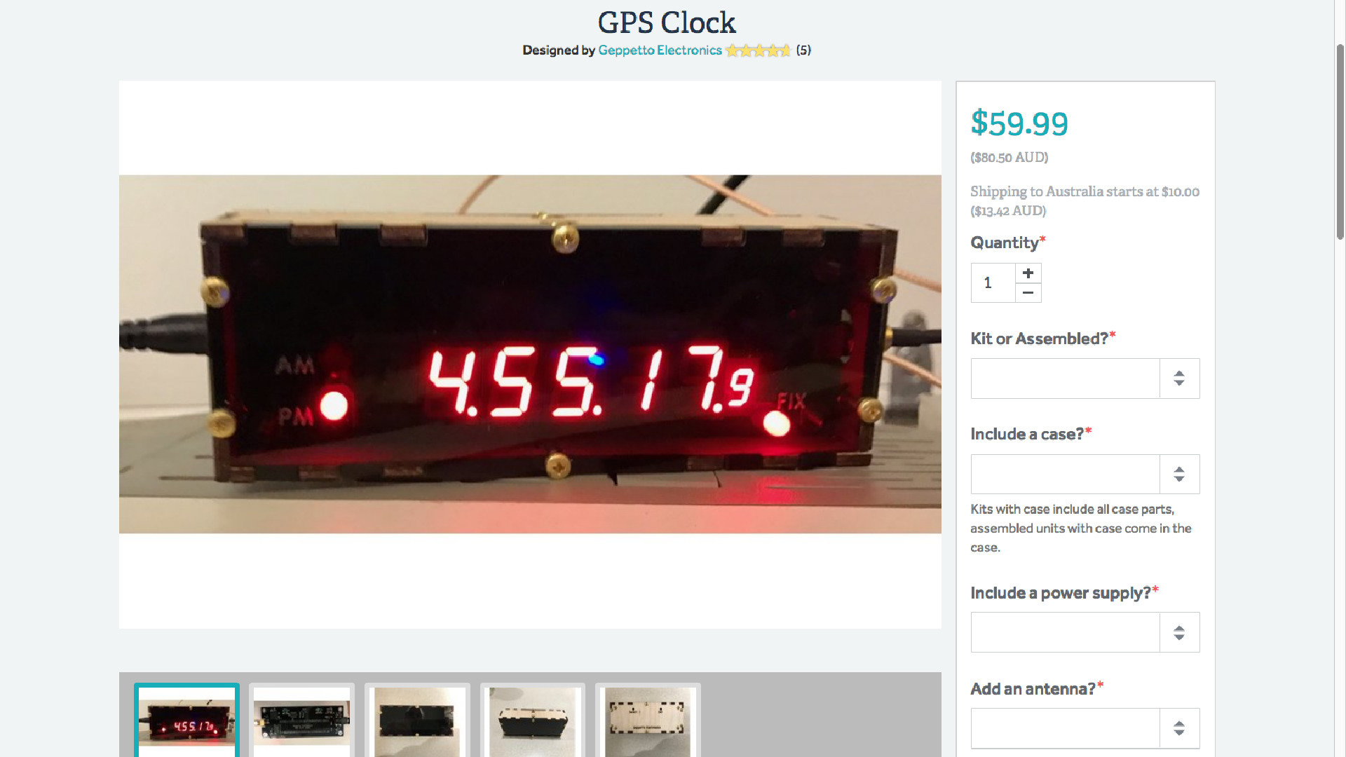 GPS clock (Tindie)