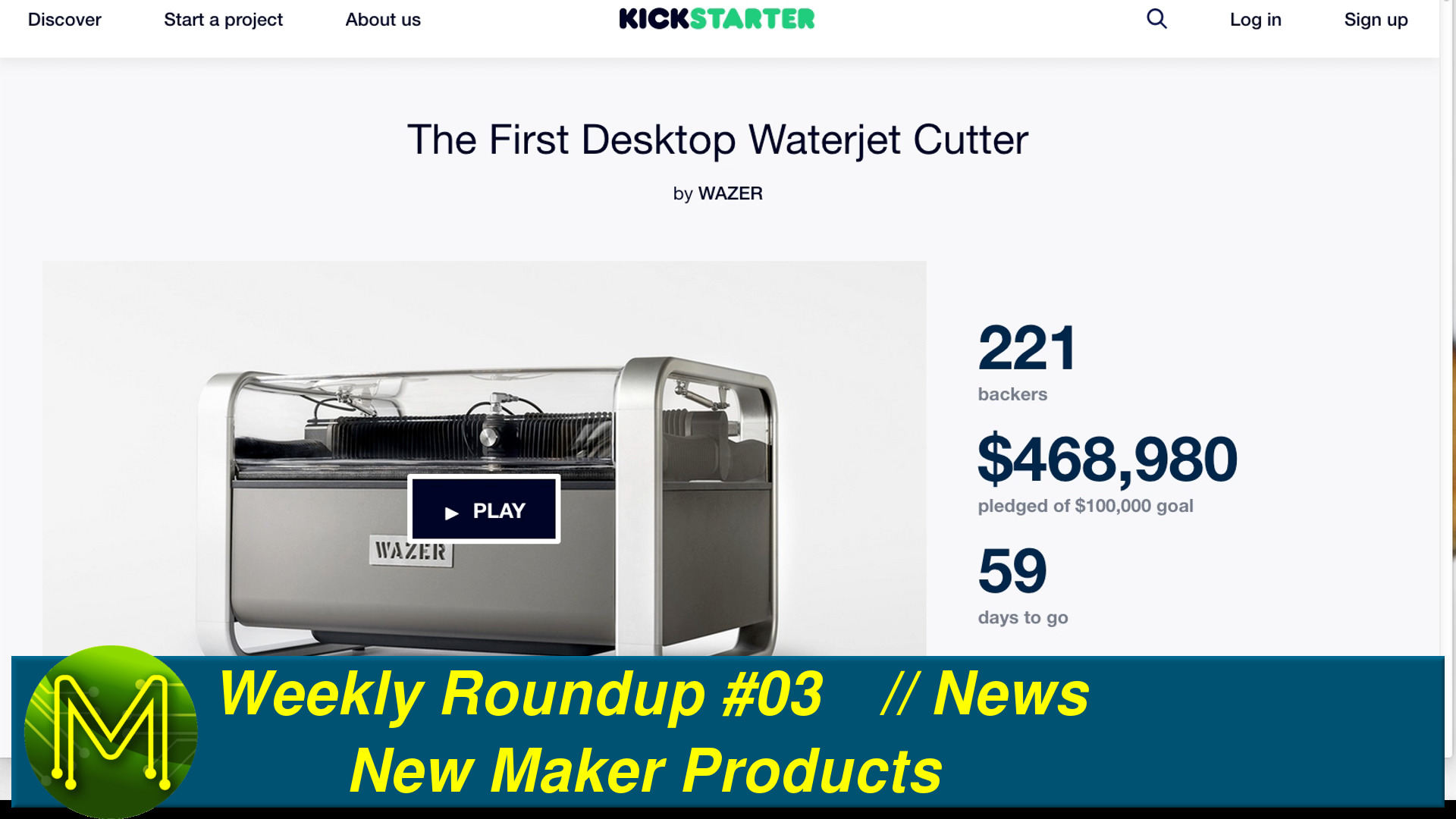 Weekly Roundup #03 - New Maker Products // News