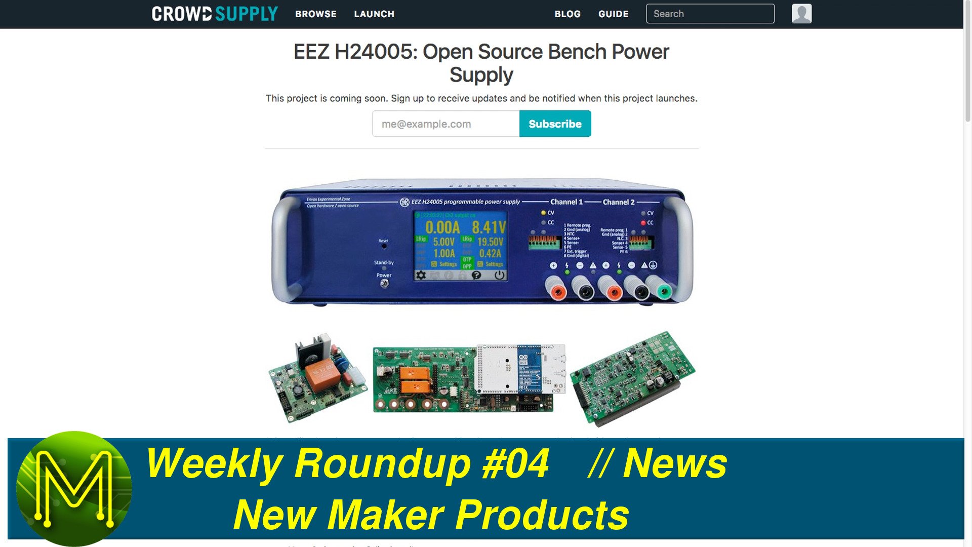 Weekly Roundup #04 - New Maker Products // News