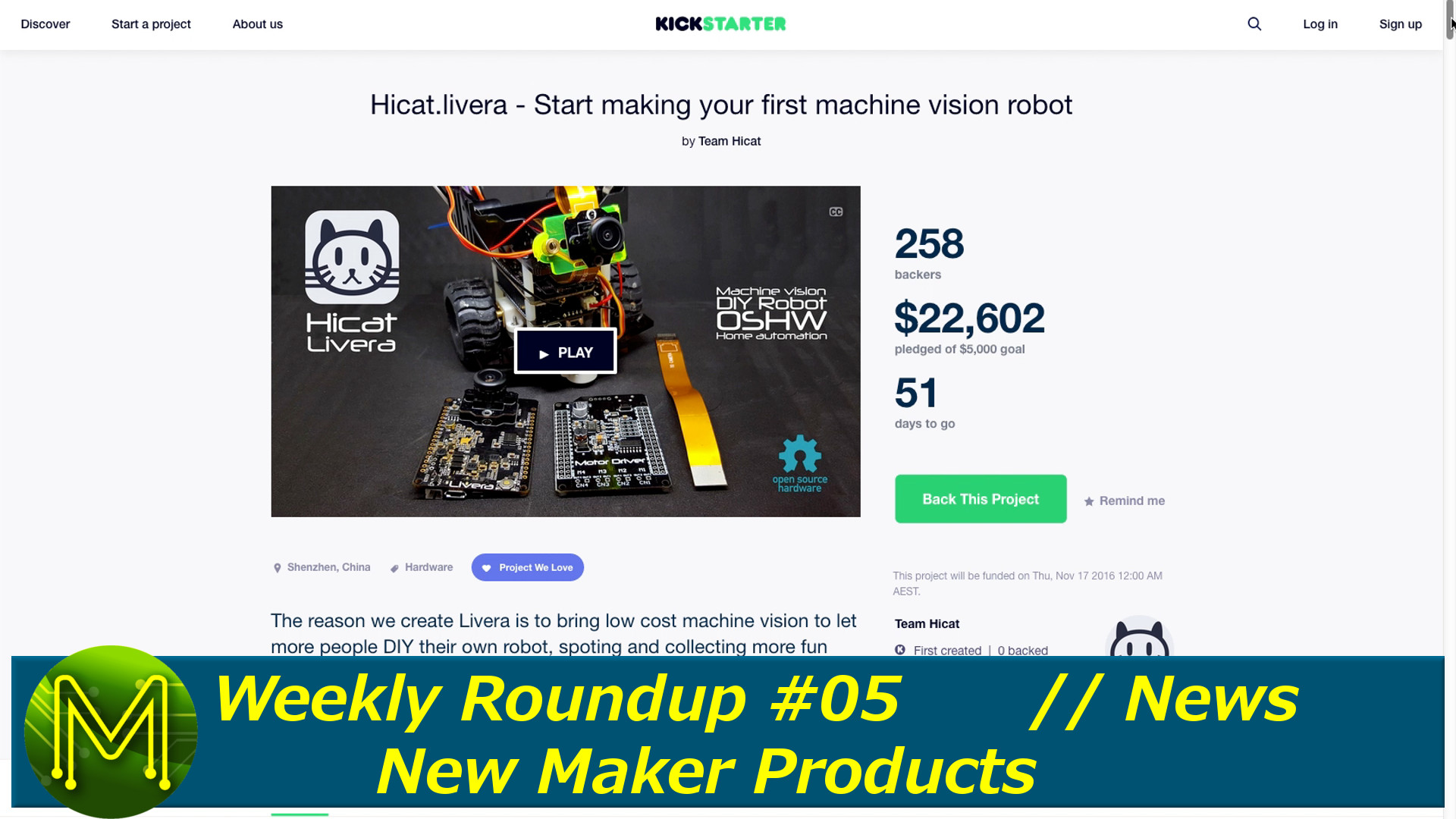 Weekly Roundup #05 - New Maker Products