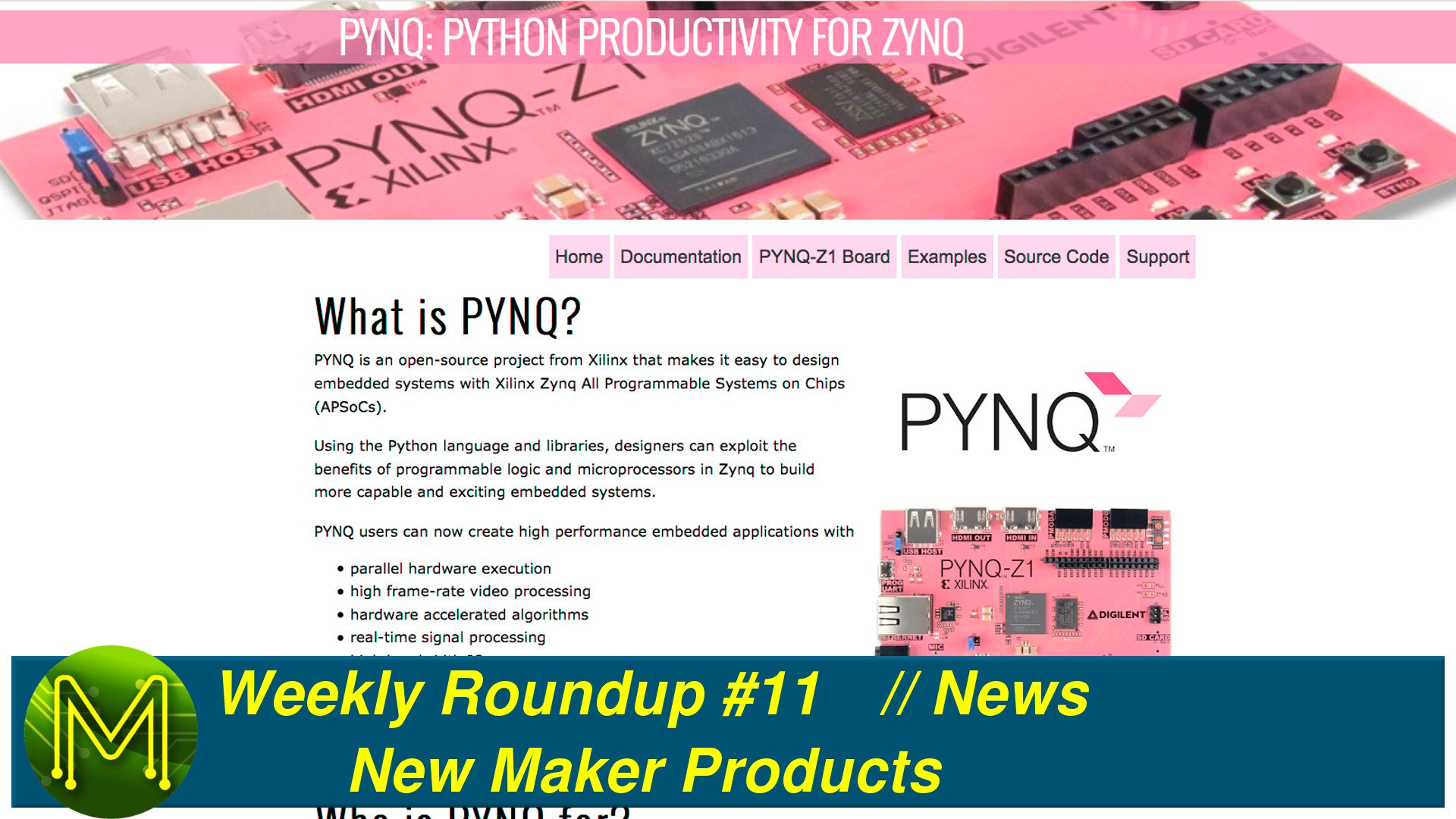 Weekly Roundup #11 - New Maker Products // News