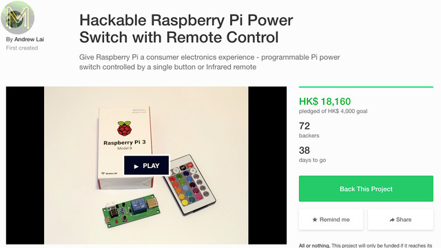 Hackable Raspberry Pi Power Switch with Remote Control