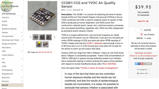 CCS811 Air Quality Sensor