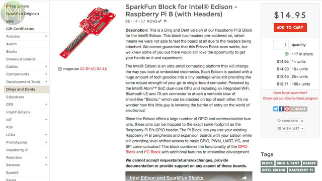 SparkFun Block for Intel® Edison