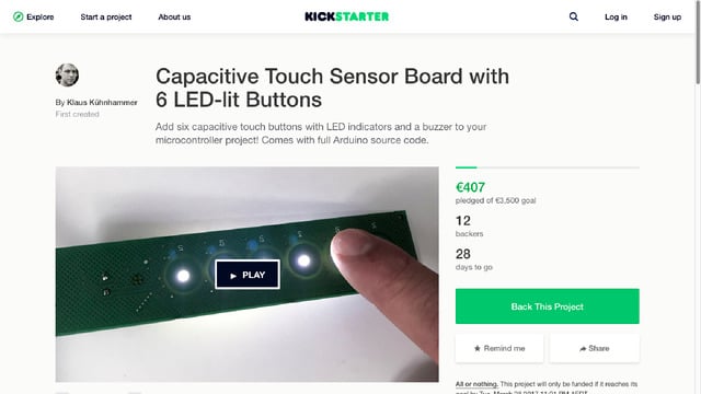 Capacitive Touch Sensor Board