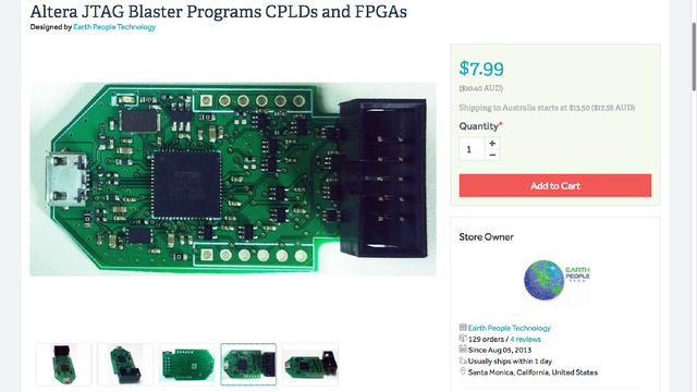 Altera JTAG Blaster Programs CPLDs and FPGAs