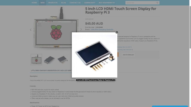 5 inch LCD HDMI TFT Touch Screen