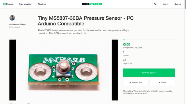 MS5837-30BA Pressure Sensor