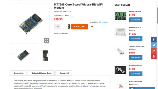 MT7688 Core Board Widora-Bit WIFI Module