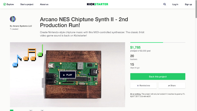 Arcano NES Chiptune Synth II