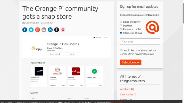 The Orange Pi community gets a snap store