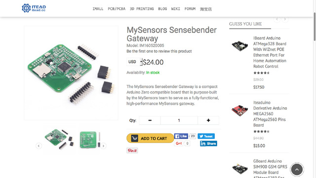 MySensors Sensebender Gateway