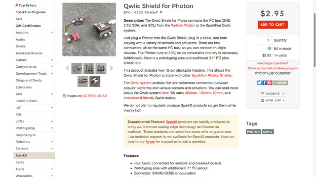 Qwiic Shield for Photon
