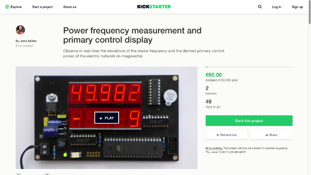 Power frequency measurement
