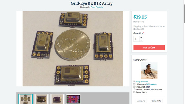 Grid-Eye 8 x 8 IR Array