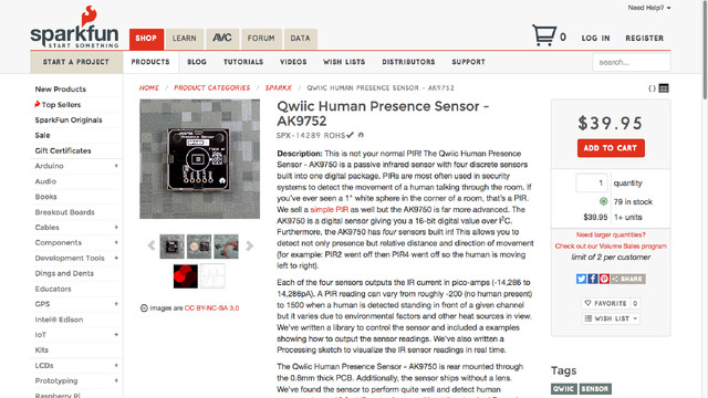 Qwiic Human Presence Sensor - AK9752