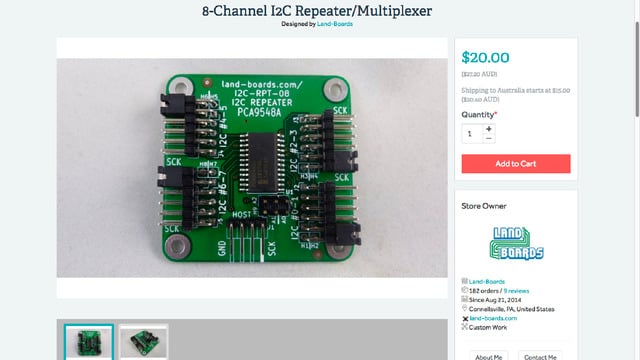 8-Channel I2C Repeater/Multiplexer