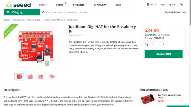 JustBoom Digi Pi Hat