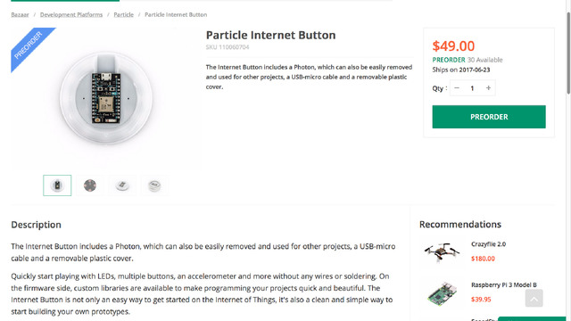 Particle Internet Button