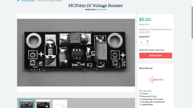 MCP1623 5V Voltage Booster