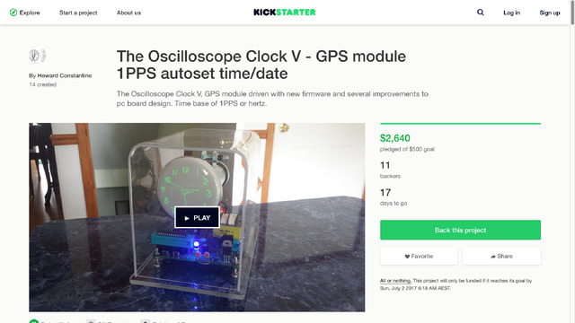 The Oscilloscope Clock V