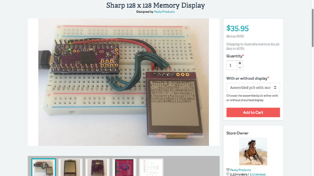 Sharp 128 x 128 Memory Display