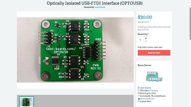 Opto-isolated USB-FTDI