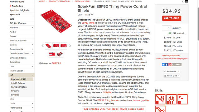 ESP32 Thing Power Control Shield