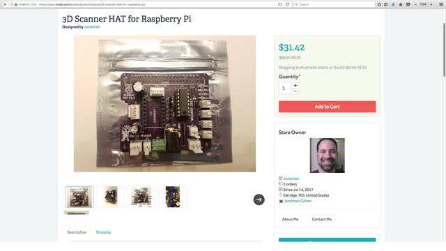 3D Scanner HAT for Raspberry Pi