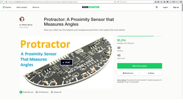 Protractor: A Proximity Sensor that Measures Angles