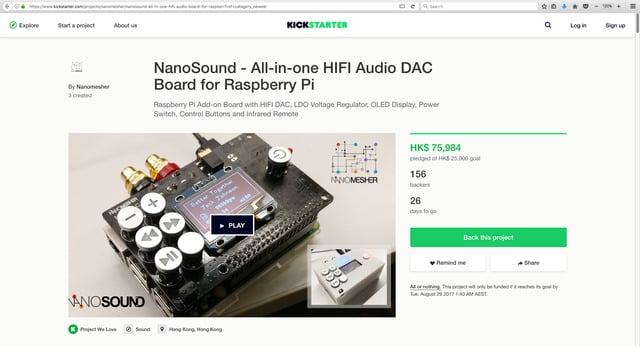 NanoSound - All-in-one HIFI Audio DAC Board for Raspberry Pi