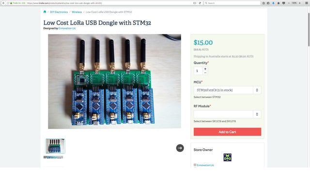 Low Cost LoRa USB Dongle with STM32