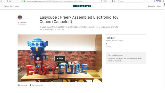Easycube : Freely Assembled Electronic Toy Cubes