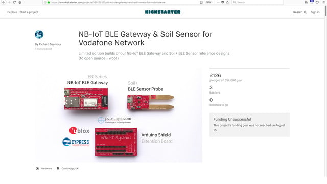 NB-IoT BLE Gateway & Soil Sensor for Vodafone Network