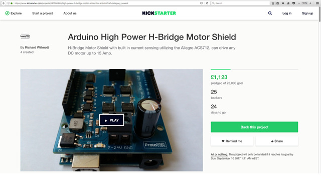Arduino High Power H-Bridge Motor Shield
