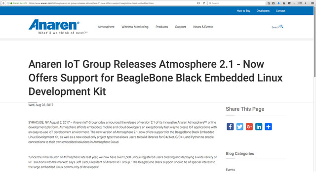 Atmosphere 2.1 support for Pi and BeagleBone