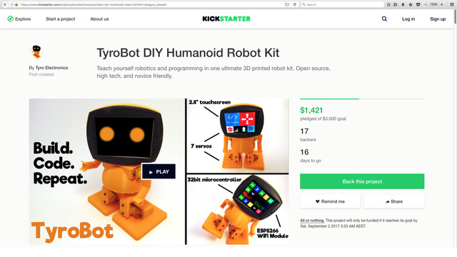 TyroBot DIY Humanoid Robot Kit