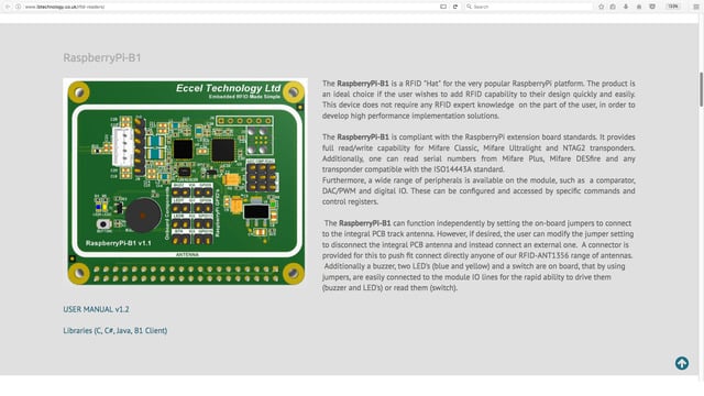 Raspberry Pi Hat RFID/NFC Board