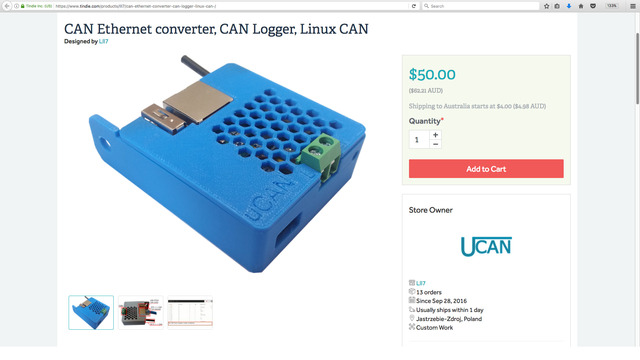 CAN Ethernet gateway/logger