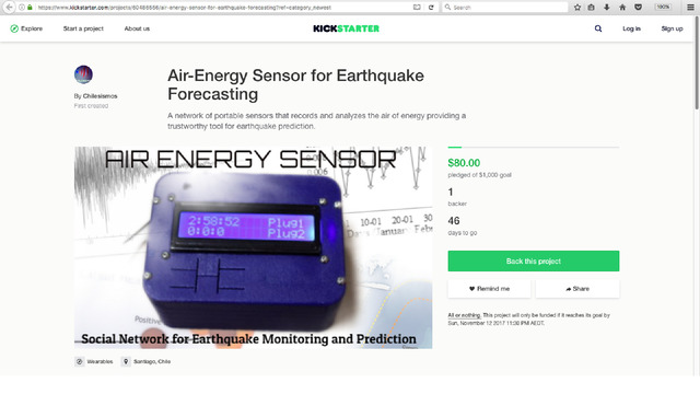 Air-Energy Sensor for Earthquake Forecasting