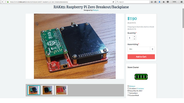 RAK831 Raspberry Pi Zero Breakout