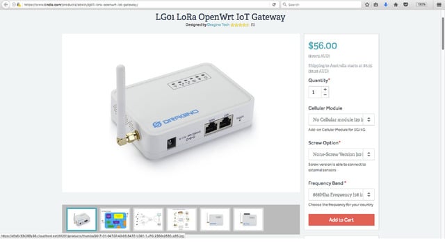 LG01 LoRa OpenWrt IoT Gateway