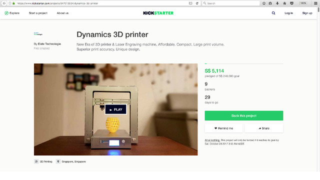 Dynamics 3D printer