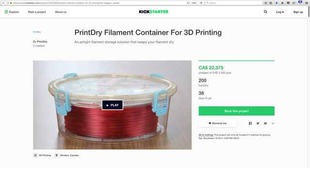 PrintDry Filament Container