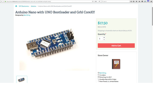 Arduino Nano with Grbl CoreXY