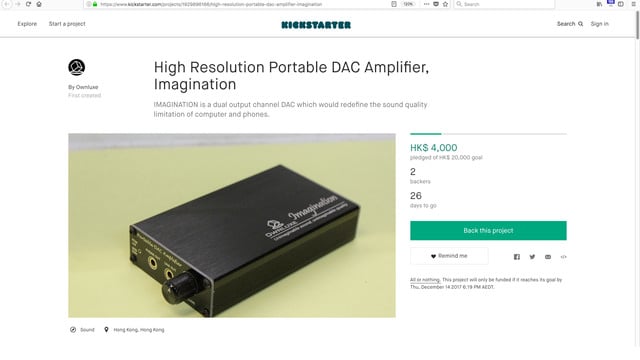 High Resolution Portable DAC Amplifier