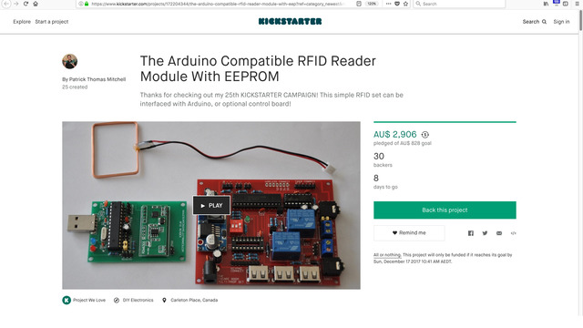 The Arduino Compatible RFID Reader Module With EEPROM