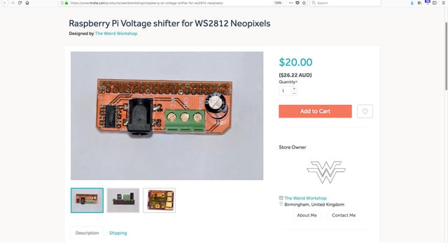 Raspberry Pi Voltage shifter for WS2812