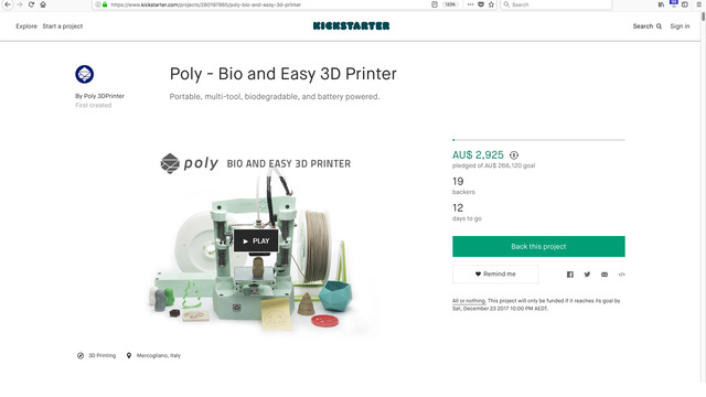 Poly - Bio and Easy 3D Printer